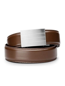 KORE Men's Full-Grain Leather Track Belts | "Evolve" Stainless Steel Buckle