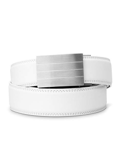 KORE Men's Full-Grain Leather Track Belts | "Evolve" Stainless Steel Buckle