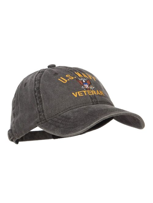 e4Hats.com US Navy Veteran Military Embroidered Washed Cap