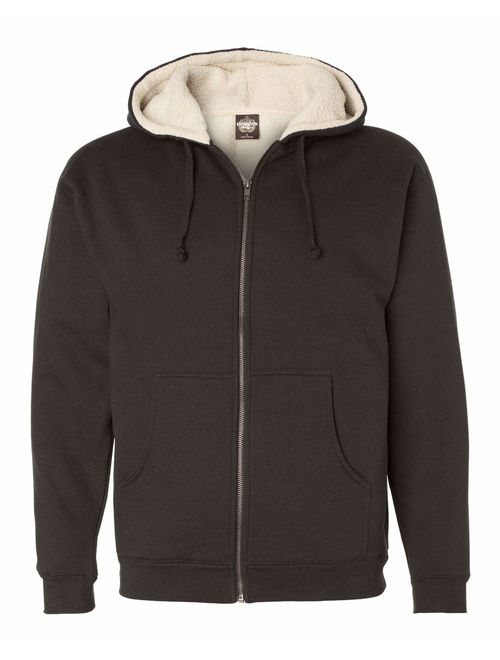 Independent Trading Co. Mens Sherpa Lined Full-Zip Hooded Sweatshirt (EXP40SHZ)