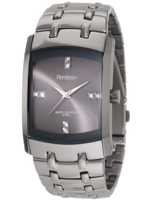 Armitron Men's Swarovski Crystal Accented Stainless Steel Watch