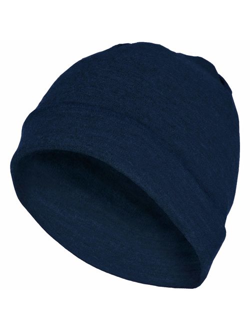 MERIWOOL Unisex Merino Wool Cuff Beanie Hat - Choose Your Color