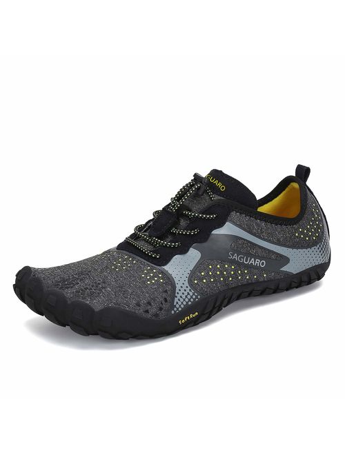 SAGUARO Mens Womens Minimalist Trail Running Shoes Barefoot Walking | Wide Toe Box | Outdoor Cross Trainer | Zero Drop Sole