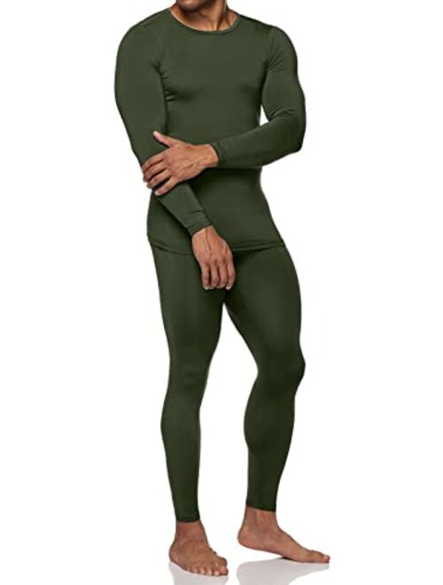 TSLA Blank Men's Thermal Microfiber Soft Fleece Long Johns Top & Bottom Set