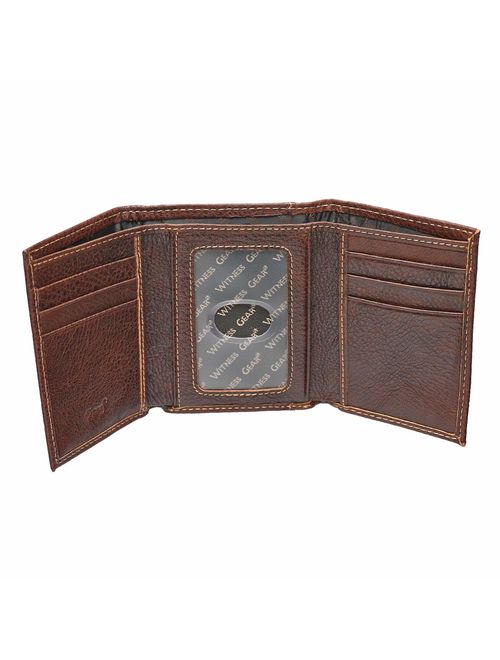 Christian Art Gifts Genuine Leather Wallet for Men | Quality Classic Trifold Leather Wallet | Christian Gifts for Men