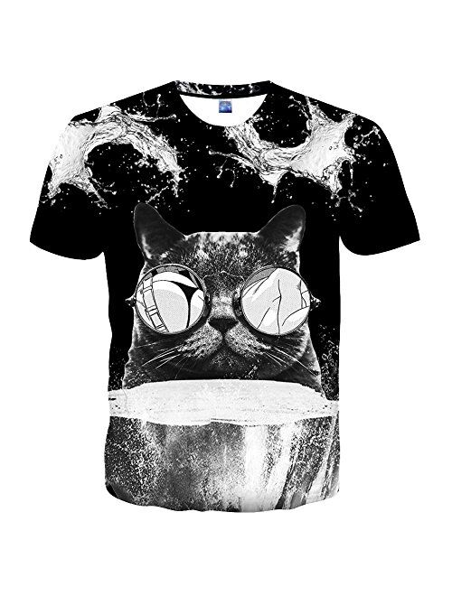 Yasswete Unisex 3D Printed Short Sleeve Top T-Shirts