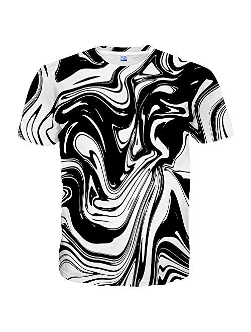 Yasswete Unisex 3D Printed Short Sleeve Top T-Shirts