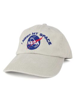 AC Racing NASA I Need My Space Embroidered Washed Cotton Cap