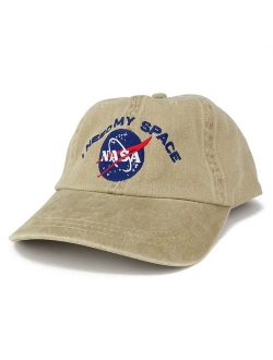 AC Racing NASA I Need My Space Embroidered Washed Cotton Cap