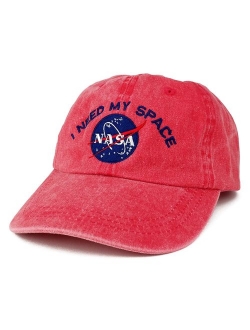 AC Racing NASA I Need My Space Embroidered Washed Cotton Cap