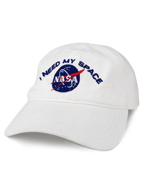 AC Racing NASA I Need My Space Embroidered Washed Cotton Cap