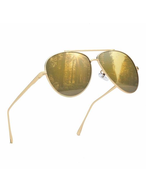 Premium Military Polarized Aviator Sunglasses Metal Frame Brand Unique Design Sun glasses For Mens Womens 100% UV Protection