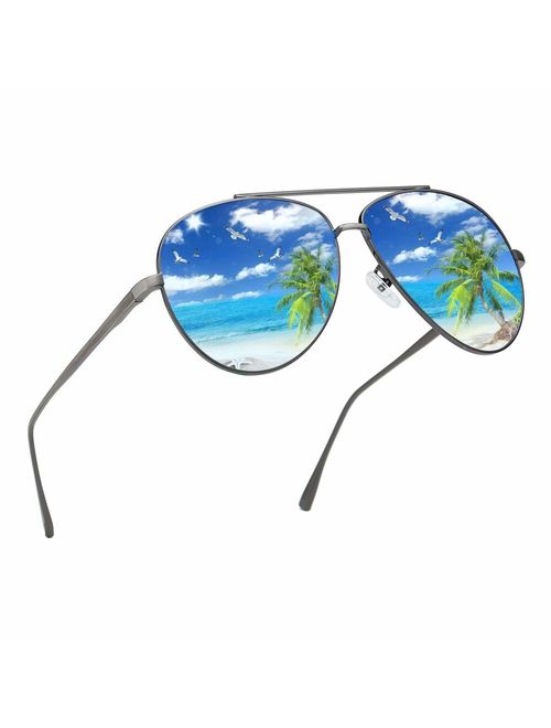 Premium Military Polarized Aviator Sunglasses Metal Frame Brand Unique Design Sun glasses For Mens Womens 100% UV Protection