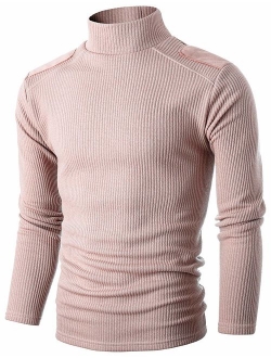 GIVON Mens Slim Fit Soft Blend Mock Neck Pullover Sweater