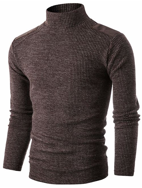 GIVON Mens Slim Fit Soft Blend Mock Neck Pullover Sweater