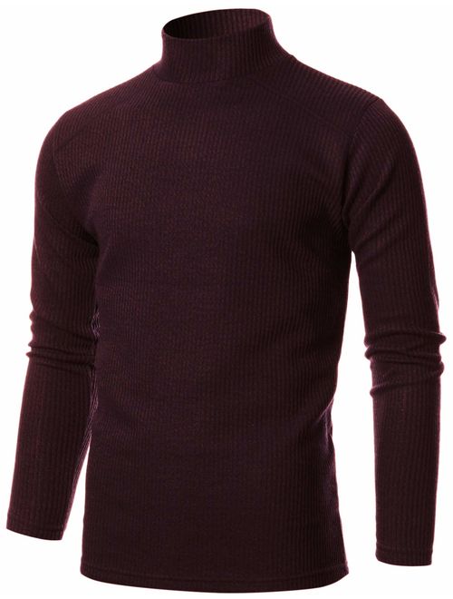 GIVON Mens Slim Fit Soft Blend Mock Neck Pullover Sweater