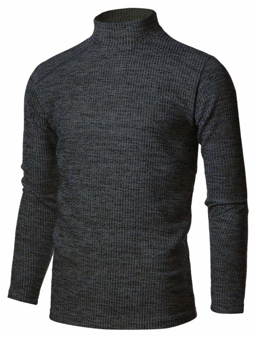 GIVON Mens Slim Fit Soft Blend Mock Neck Pullover Sweater