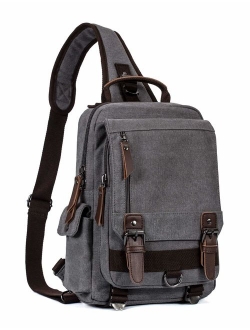 Leaper Retro Messenger Bag Canvas Shoulder Backpack Travel Rucksack Sling Bag