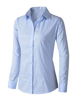 Women's Formal Work Wear White Simple Shirt