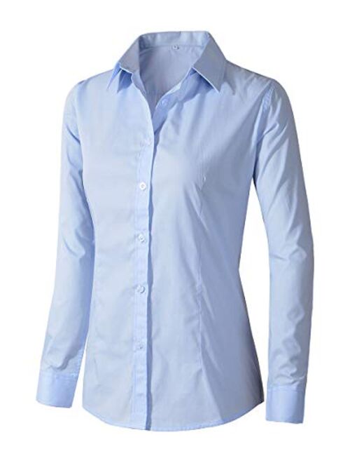 Women's Formal Work Wear White Simple Shirt