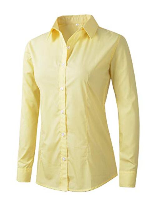 Women's Formal Work Wear White Simple Shirt