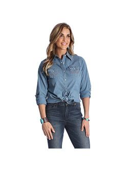 Women's Long Sleeve Western Snap Work Shirt
