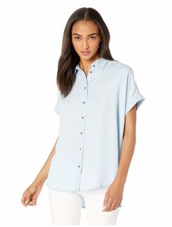 Amazon Brand - Daily Ritual Women's Tencel Relaxed-Fit Short-Sleeve Shirt