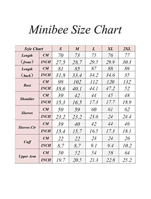 Minibee Women's Casual Cotton Linen Blouse Plus Size High Low Shirt Long Sleeve Tops