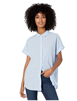 Amazon Brand - Goodthreads Women's Washed Cotton Short-Sleeve Shirt