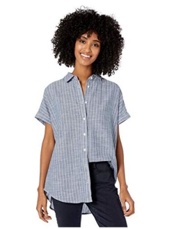 Amazon Brand - Goodthreads Women's Washed Cotton Short-Sleeve Shirt