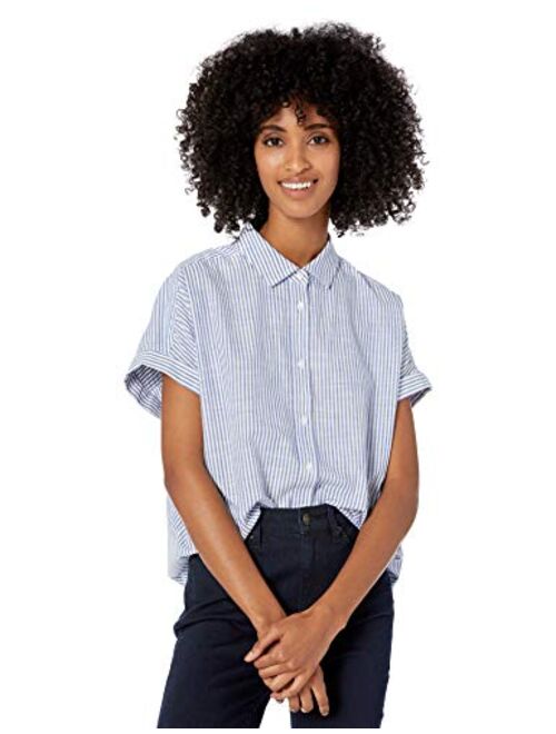 Amazon Brand - Goodthreads Women's Washed Cotton Short-Sleeve Shirt