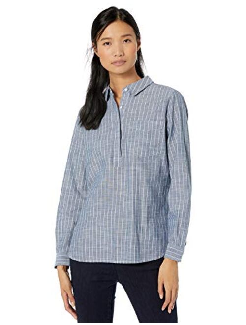 Amazon Brand - Goodthreads Women's Washed Cotton Popover Shirt