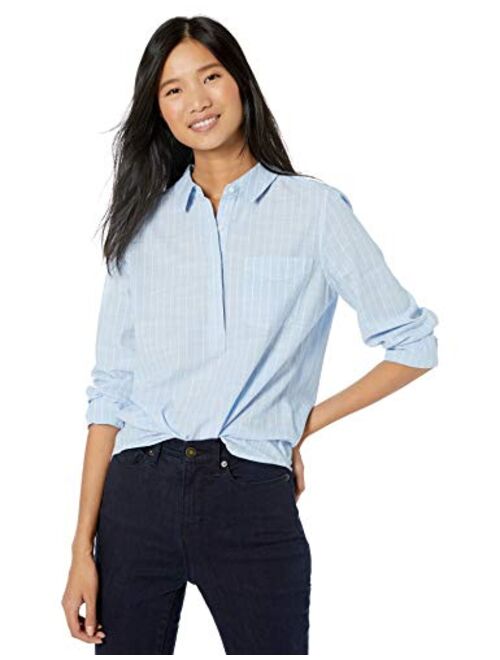 Amazon Brand - Goodthreads Women's Washed Cotton Popover Shirt