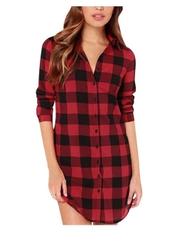 ZANZEA Women Blouses Tops Buffalo Check Plaid Long Sleeve Casual Button Down Shirts