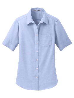 Port Authority womens Short Sleeve SuperPro Oxford Shirt (L659)