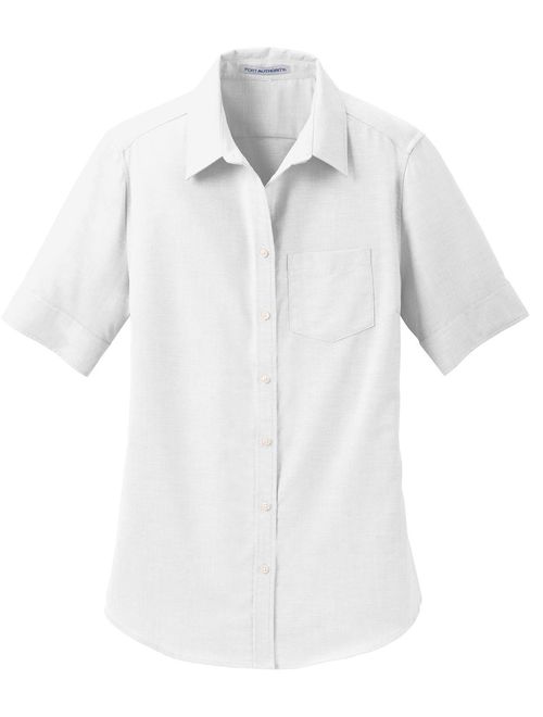 Port Authority womens Short Sleeve SuperPro Oxford Shirt (L659)