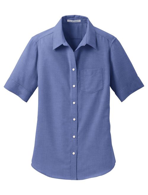 Port Authority womens Short Sleeve SuperPro Oxford Shirt (L659)