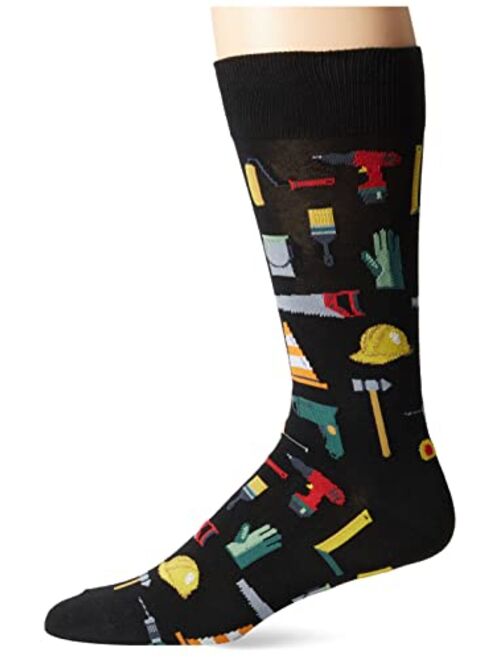 Hot Sox Men's Conversation Starter Novelty Casual Crew Socks