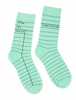 Out of Print Literary and Book-Themed Unisex Cotton Socks for Book Lovers, Readers, and Bibliophiles