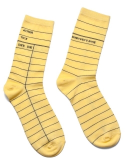 Out of Print Literary and Book-Themed Unisex Cotton Socks for Book Lovers, Readers, and Bibliophiles