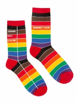 Out of Print Literary and Book-Themed Unisex Cotton Socks for Book Lovers, Readers, and Bibliophiles