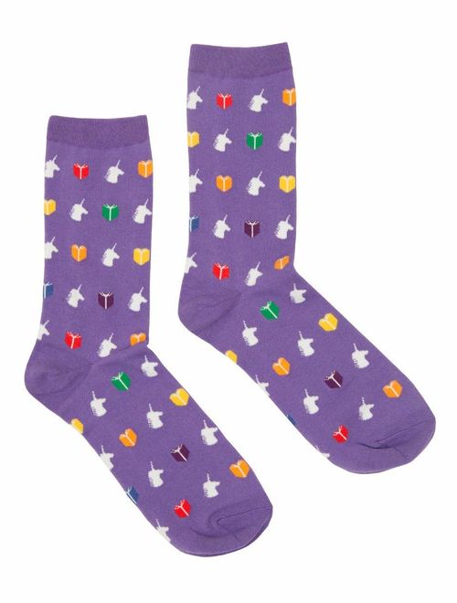 Out of Print Literary and Book-Themed Unisex Cotton Socks for Book Lovers, Readers, and Bibliophiles