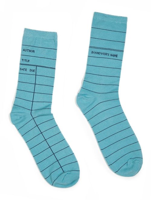 Out of Print Literary and Book-Themed Unisex Cotton Socks for Book Lovers, Readers, and Bibliophiles