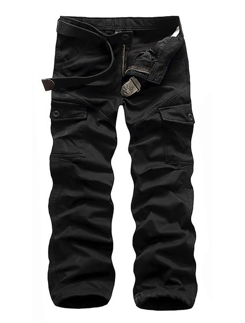 AOYOG Thicken Mens Winter Fleece Lined Cargo Pant Windproof Outdoor Work Pants