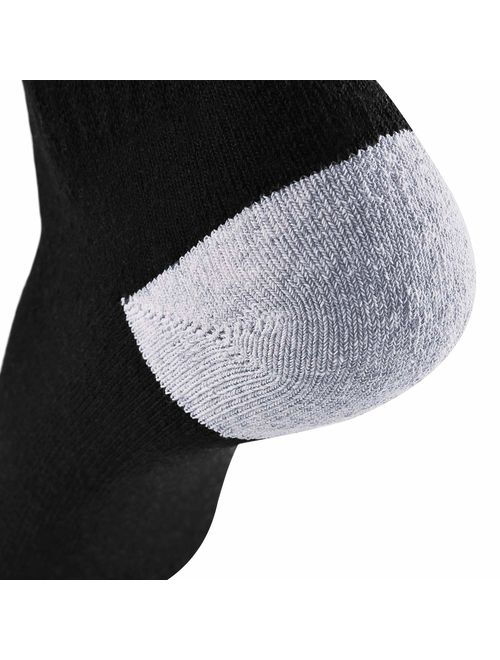 JOURNOW 10 Pairs Men's Cotton Extra Heavy Cushion Low Cut Socks