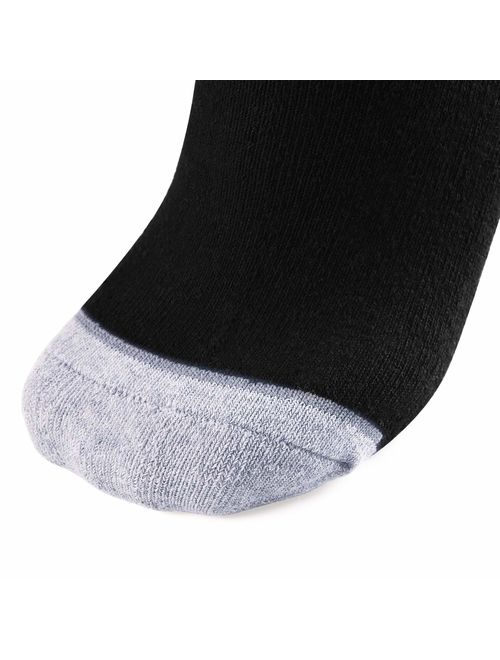 JOURNOW 10 Pairs Men's Cotton Extra Heavy Cushion Low Cut Socks