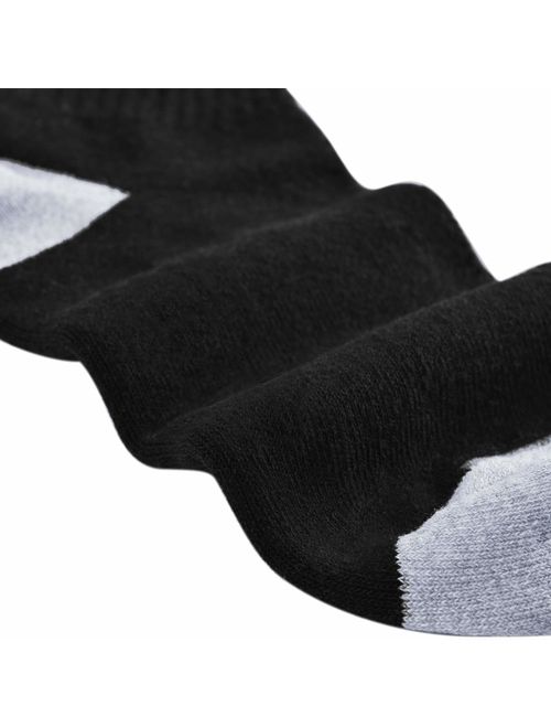 JOURNOW 10 Pairs Men's Cotton Extra Heavy Cushion Low Cut Socks