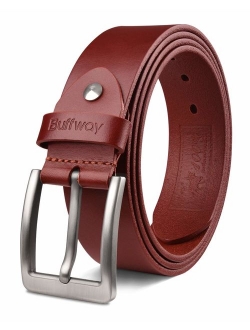 Buffway Mens Belt Heavy Duty Italian Leather Causal Dress Belts for Men with Classic Buckle