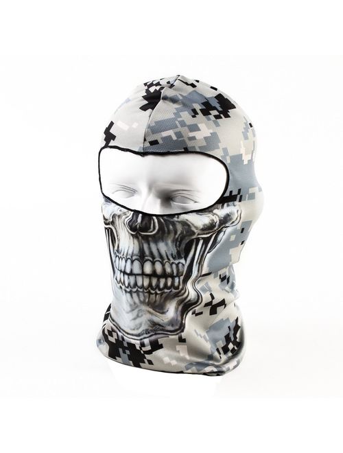 Your Choice Balaclava Tactical Skull Motorcycle Full Face Ski Mask, Thin Breathing Windproof UV Protective Hat for Women Men