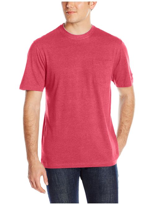 IZOD Men's Chatham Point Short Sleeve Solid Jersey T-Shirt with Pocket